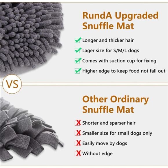 Snuffle Mat for Dogs, 17'' x 21'' Dog Sniffing Interactive Feeding Game Boredom - Picture 4 of 14